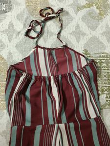 Striped halter neck Jumpsuit