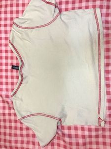 Cream Sun Graphic Crop Top