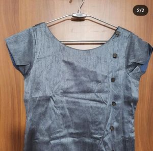 Silver Grey Straight Kurta