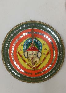Handmade Ganesh Ji With Clay On Wood