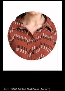 Chevron Print Shirt Dress from Kazo.