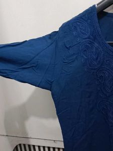 Blue Embroidered Tunic