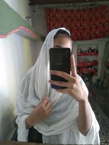 Elegant White Dupatta
