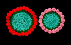 Handmade Crochet Coaster Set