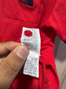 The North Face Red Short Sleeves Polo T-Shirt