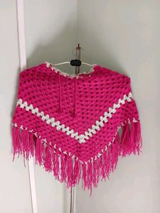 New Handmade Kids' Poncho(FREE FLOWER CLIP)