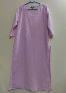 Light Pink Embroidered Kurta