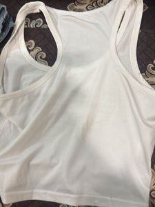 White Graphic Tank Top