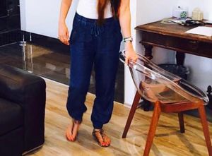 FOREVER21 Blue Denim Jogger Pants