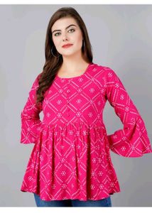 Beautiful Pink Printed Kurti/Top