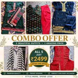 Combo Offer: 5 Beautiful Ethnic Outfits