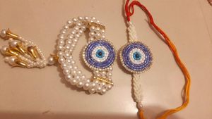 Evil Eye Pearl Jewellery Set of 3(Different Colors