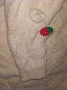 Hostoyo Kids Cream Strawberry Sweater 🍓