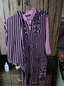 Floral Striped Knit Tunic Top