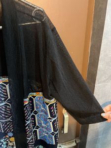 Boho Print black shrug