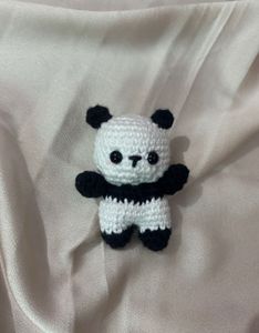 Handmade Crochet Panda Plush keychain