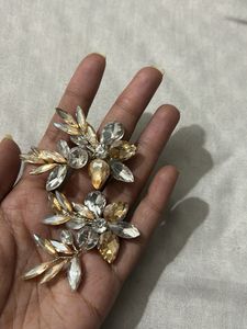 Embellished Floral Appliques - Set of 2