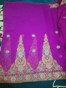 Gorgeous Pink Embroidered Saree