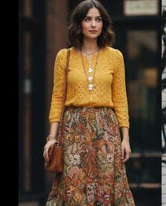 Floral Paisley Maxi Skirt