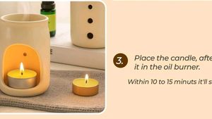 Ceramic Oil Burner Diffuser with Candle