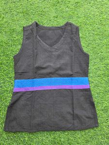 Unique Sleeveless V-Neck Blouse