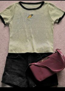 Cute Fruit Embroidered T-Shirt
