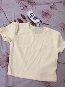 Ribbed Cropped T-Shirt
