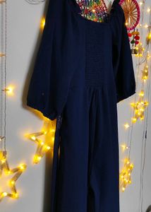 Elegant Navy Blue off shoulder jumpsuit
