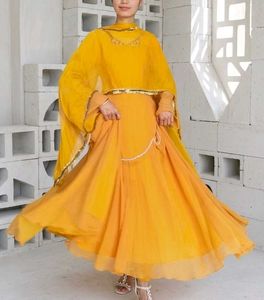Yellow Ethnic Kurta Set with Dupatta
