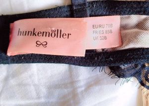 Hunkemoller Black Lace Longline bra &amp; brief 👍
