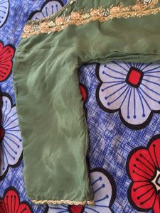 Embroidered Green Silk suit