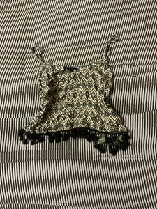 Patterned Tassel Cami Top