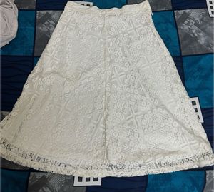 Cream Lace Skirt