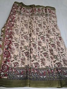 Traditional Indian Saree with Unique Print