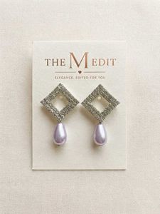 Sparkling Diamond &amp; Pearl Drop Earrings ✨