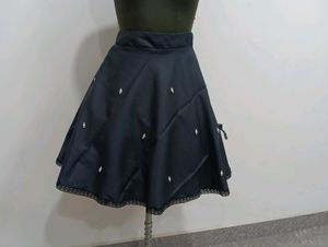 Elegant Navy A-Line Skirt
