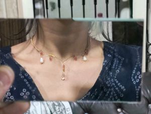 Handmade Elegant Pearl &amp; Pink Bead Necklace | Ligh