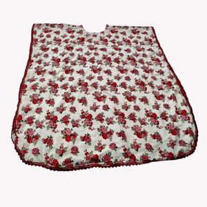 Vintage Rose Print Kaftan Dress