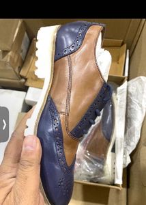 Unavera Rosch Wingtip Brogue Shoes Blue