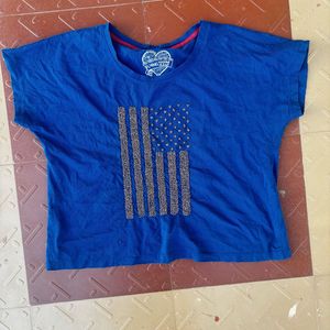 Blue American Flag T-Shirt
