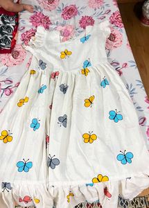 Chic Butterfly Print Midi Dress