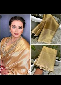 Bollywood Golden soft banarasi saree