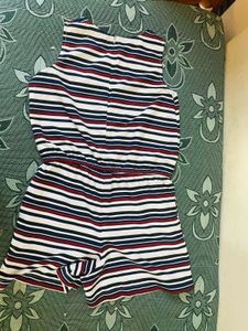 Stylish Striped Mini Jumpsuit