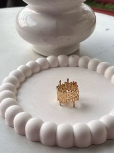 Statement Gold-Tone Drip Ring