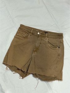 Beige Denim Shorts