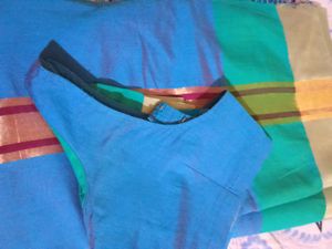 Colorful Striped Scarf with Beaded Edge