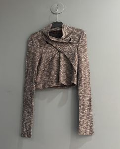 Cutout Long Sleeve Crop Top