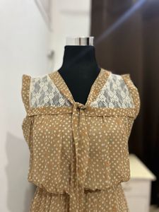 Cute Polka Dot &amp; Lace Dress