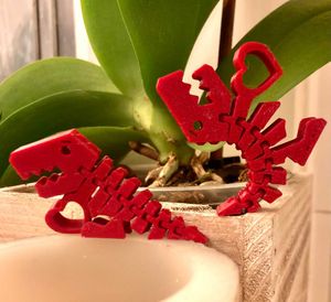 Valentines Flexi T-Rex with Heart
