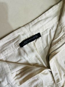ZARA Off-white culottes trousers